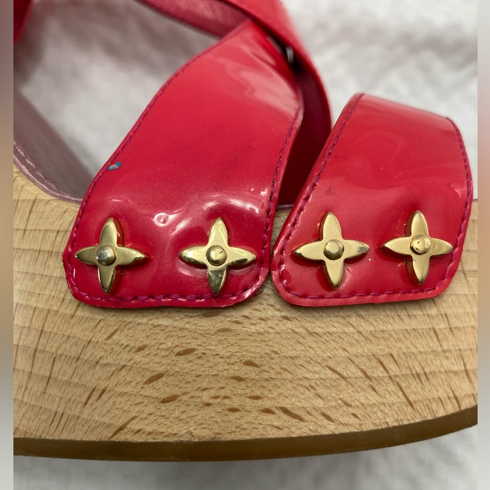 Louis Vuitton Wood Heel Wedge Sandal - Picture 9 of 11